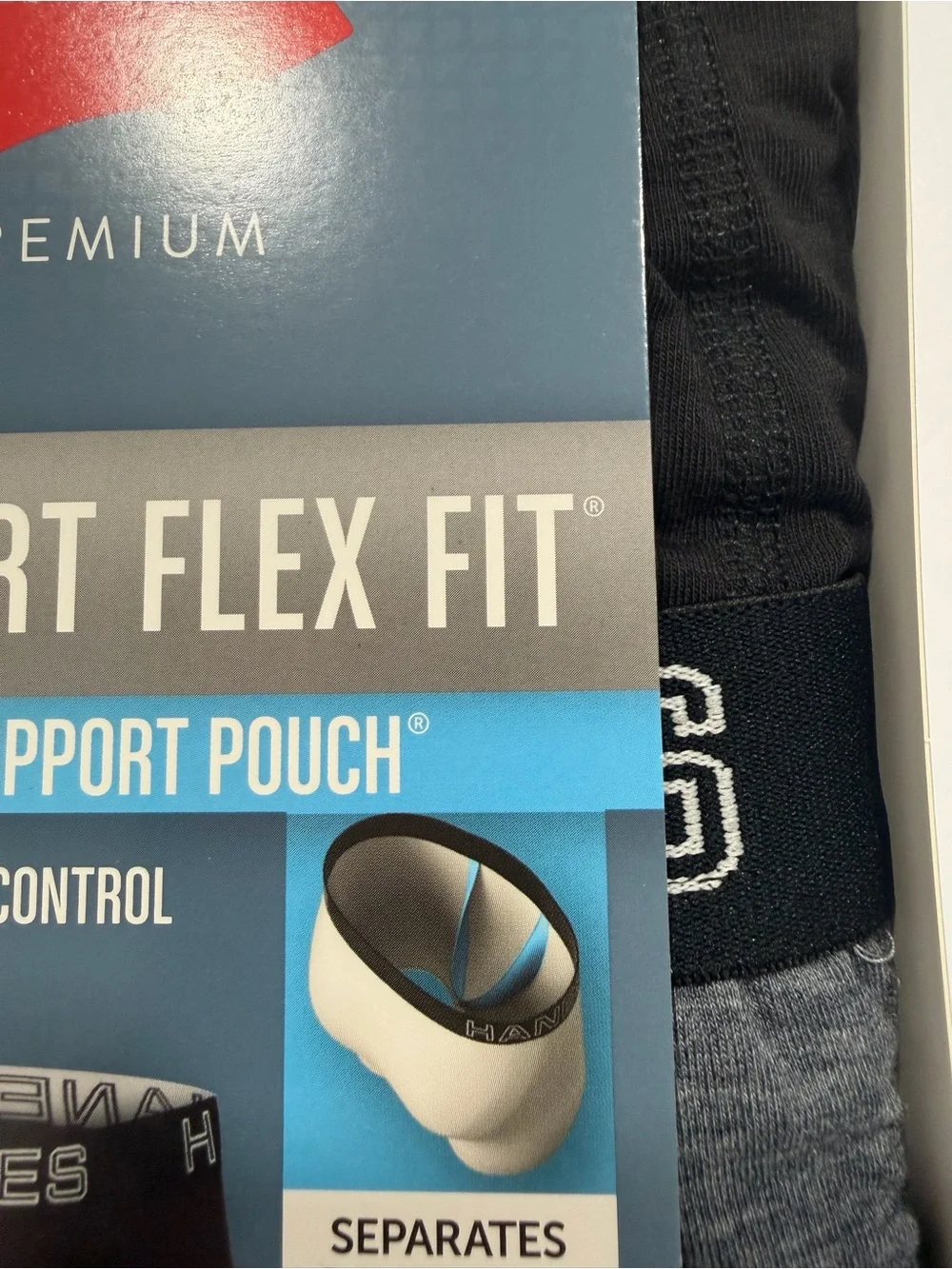 Medium Hanes Men's Comfort Flex Fit Boxer Briefs - Black & Gray (3-Pack)